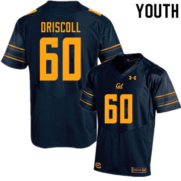 Youth #60 Brian Driscoll Cal Bears UA College Football Jerseys Sale-Navy